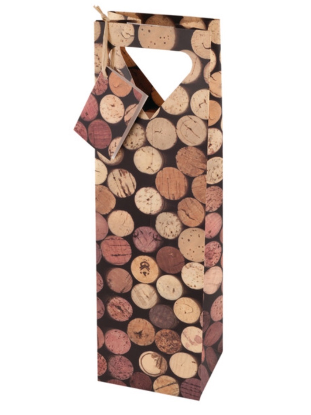 Bottle Corks Picture Print Paper Wine Gift Bag